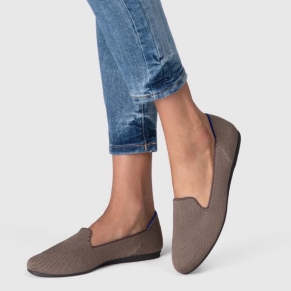 ROTHY’S Loafers 7.5 Taupe Brown Mocha Slip On Washable Flats Round Toe Retired